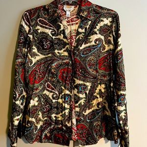 New w/tags, Talbots, Size 14, Paisley Print Top